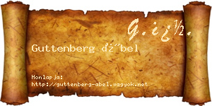 Guttenberg Ábel névjegykártya